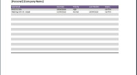 Schedule Task List Template