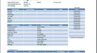MS Excel Vehicle Log Book Template