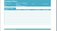 Formal Business Inventory List Template