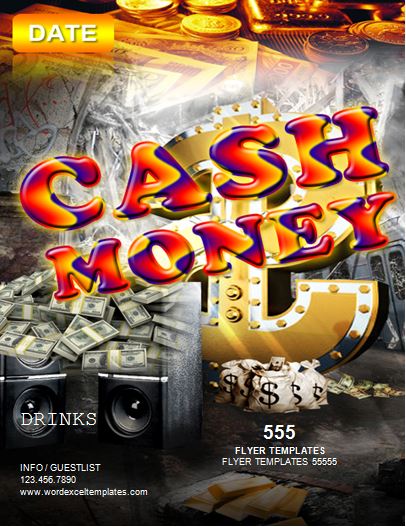 ms word cash money event flyer template word excel templates cash flyer