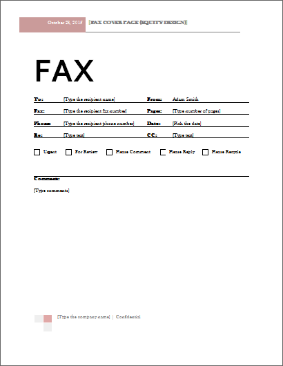 Free sample fax cover letter