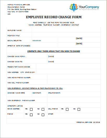 Employee Records Forms Grude Interpretomics Co