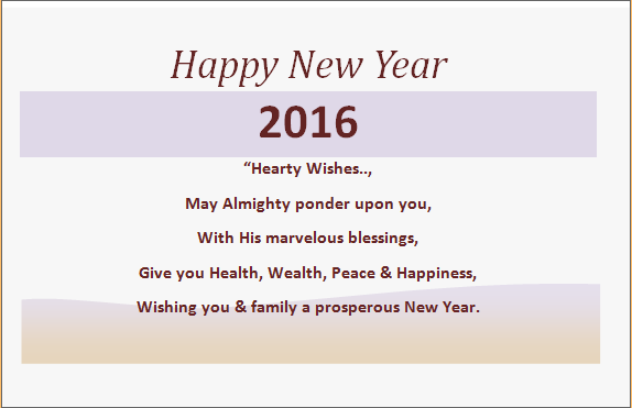 How to write a new years greetings