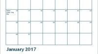 2017 Calendar Template