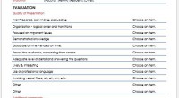 Presentation evaluation and feedback form