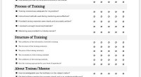 Training feedback form