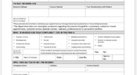 Medical Complaint Form Template for MS Word