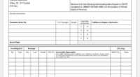 Certificate of Origin Template
