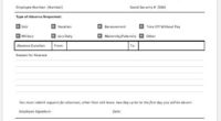 Employee vacation request form