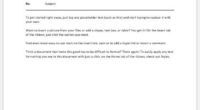 Business memo template
