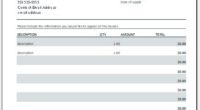 Invoice request form template