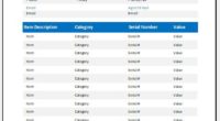 Personal inventory checklist template