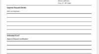 Expense approval request form template MS Word