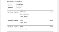 Meeting agenda template