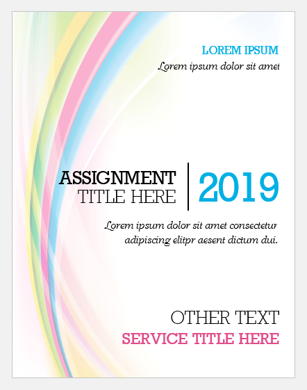 Assignment cover page template