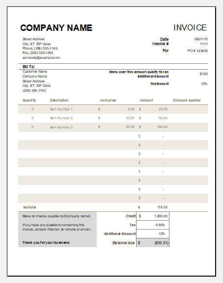 Invoices & Receipts