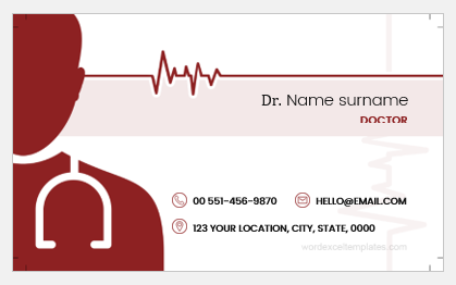 Doctor business card sample