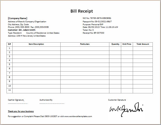 Official Receipt Template Word from www.wordexceltemplates.com