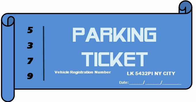 Parking ticket template