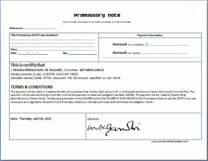 Promissory Note Templates for MS Word | Download Samples