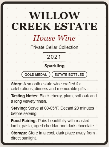 Wine Label Template