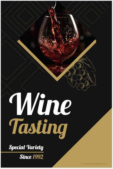 Wine label template for Word