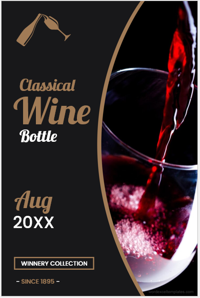 Wine label template for Word