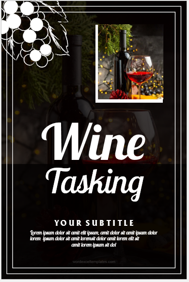 Wine label template for Word