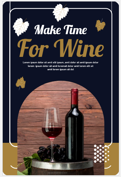 Wine label template for Word