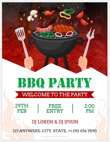 BBQ party flyer