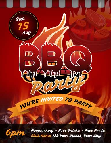 BBQ party flyer