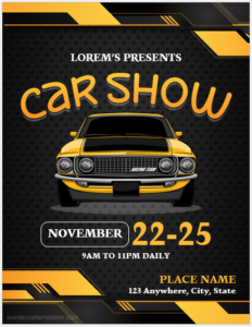 Car Show Flyer Template