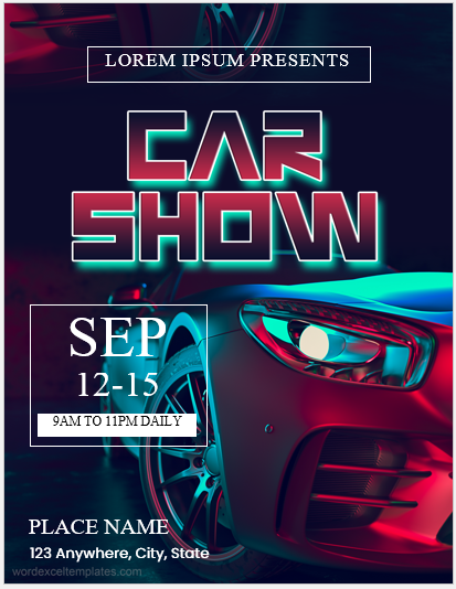 Car Show Flyer Template