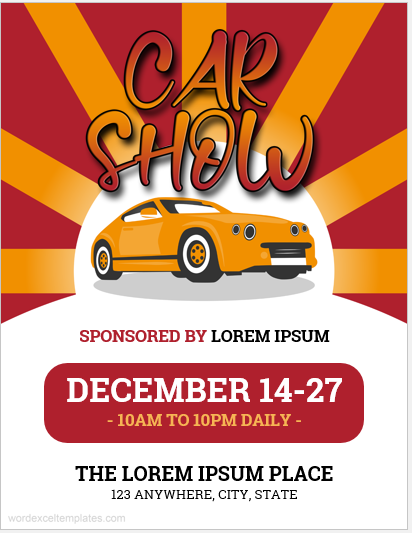 Car Show Flyer Template