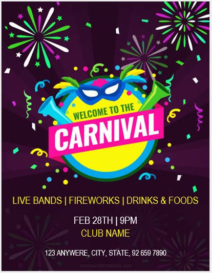Carnival flyer template