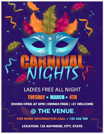 Carnival flyer template