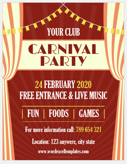 Carnival flyer template