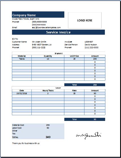 Service Receipt Template Word from www.wordexceltemplates.com