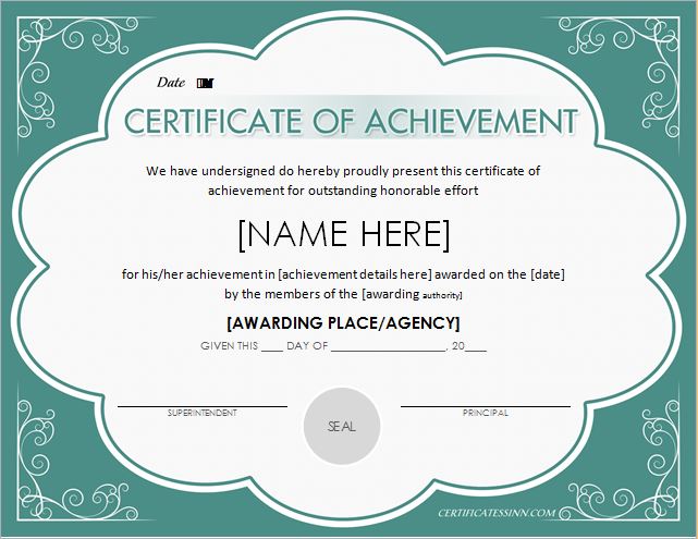 Scholarship Award Certificate Template