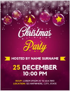 Christmas party flyer template