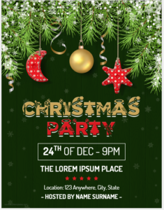 Christmas party flyer template