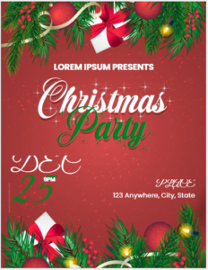 Christmas party flyer template