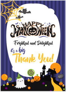 Halloween thank you card