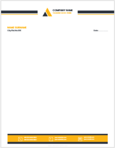 MS Word Business Letterhead Template