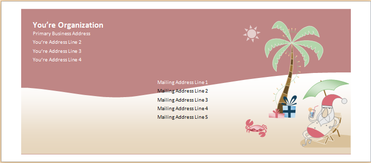 envelope address template word envelope address template word