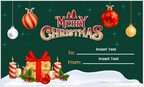 Christmas gift tag template