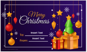 Christmas gift tag template