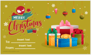 Christmas gift tag template