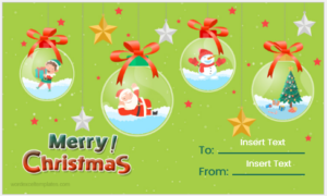 Christmas gift tag template