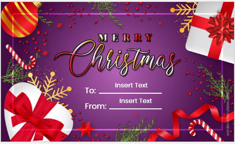 Christmas gift tag template